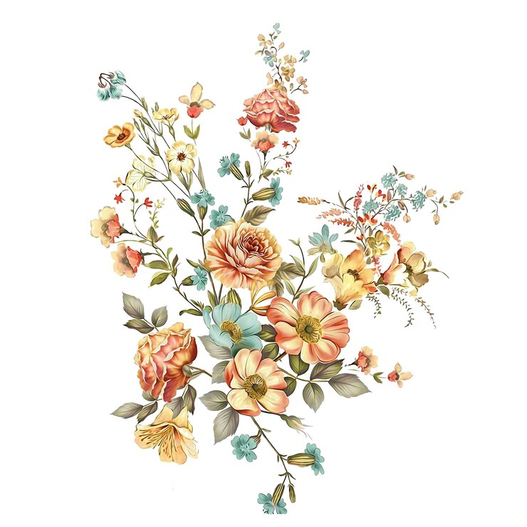 Vetor lindo grupo floral conjunto ilustração vetorial, folha de flor, hortaliças em aquarela, conjunto floral, bando