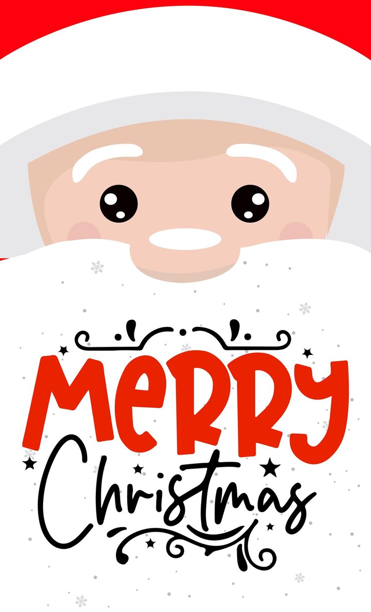 Vetor lindo papai noel sorrindo e desejando feliz natal banner