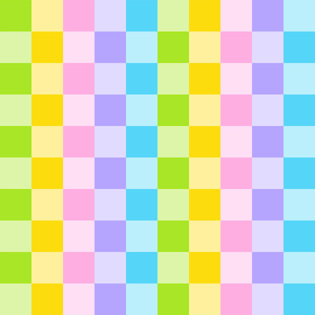 Lindo pastel quadrado arco-íris abstrato abstrato forma elemento padrão xadrez gingham