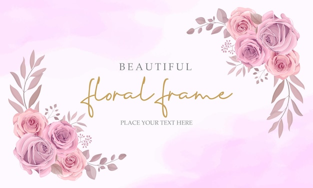 Lindo quadro floral com decoração de rosas