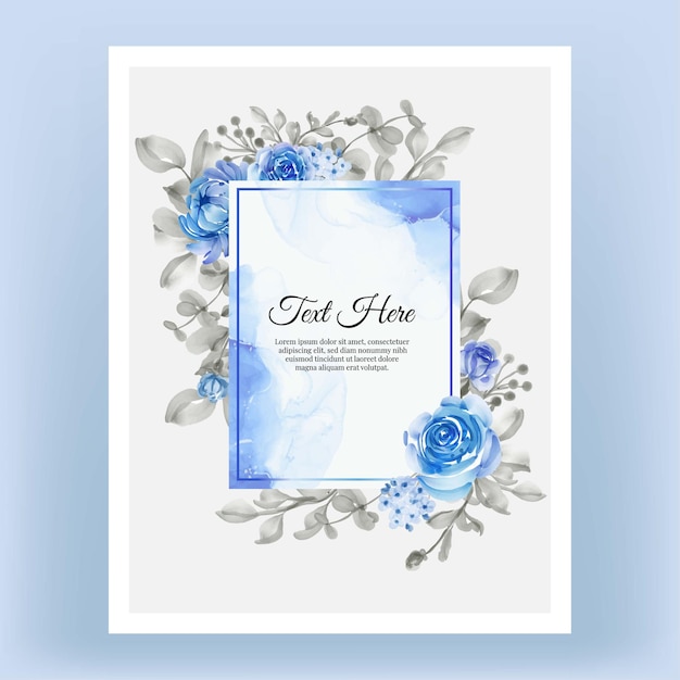 Lindo quadro floral com elegante flor azul