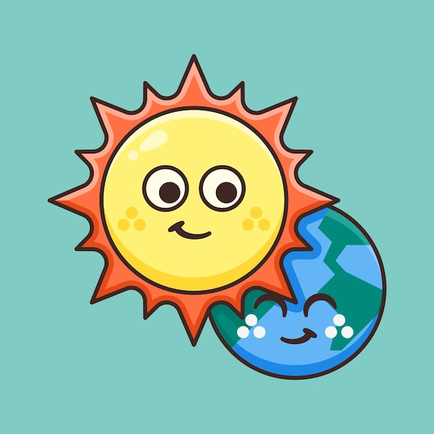 Lindo sol com terra atrás.