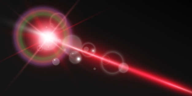 Lindos feixes de laser brilhantes em um fundo transparente