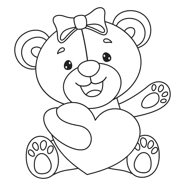 Line art drawing for kids coloring page