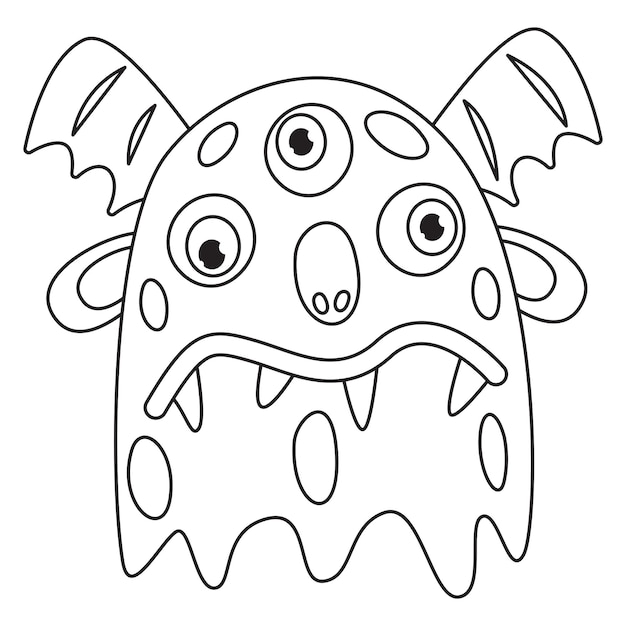 Line art drawing for kids coloring page