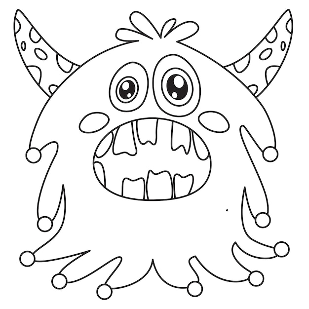 Line art drawing for kids coloring page