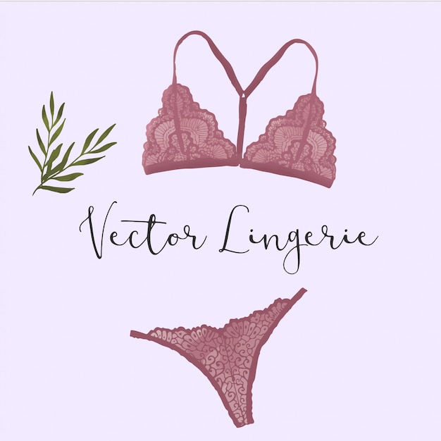 Lingerie feminina vetor