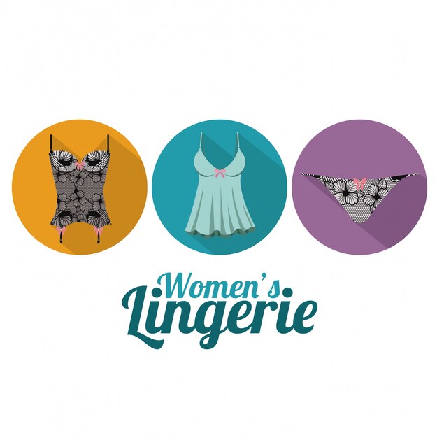 Lingerie mulher, ilustração vetorial