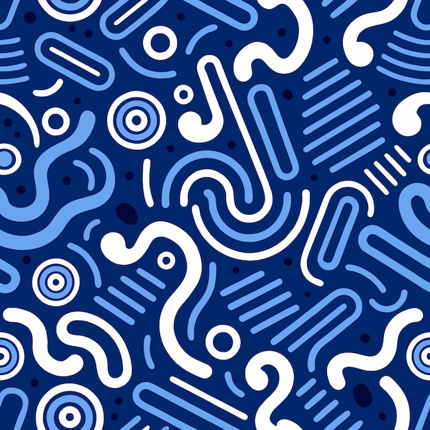 linha abstrata e desenho curvo sem costura