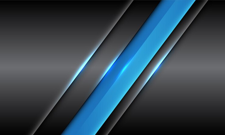 Vetor linha azul abstrata barra futurista luxo metálico cinza fundo futurista.