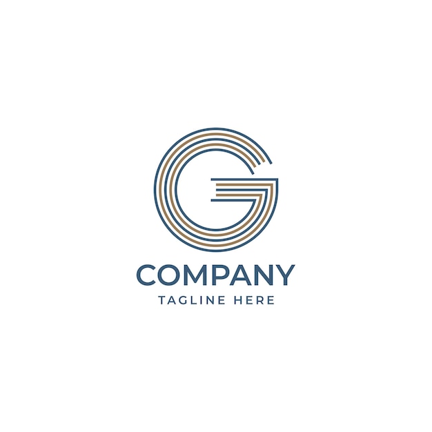 Linha criativa letra g logotipo