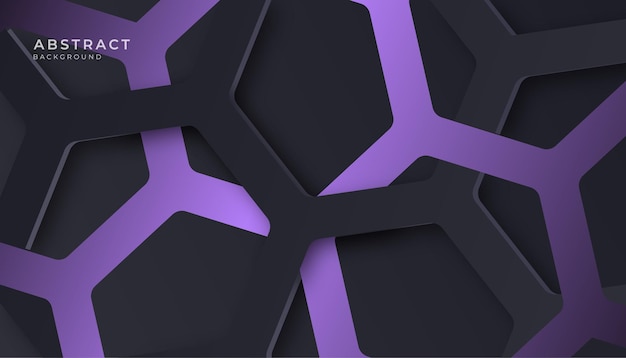 Linha de dimensão de fundo roxo e preto abstrato