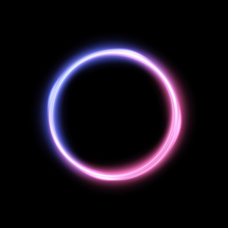 Vetor linha de luz circular multicolor brilhante abstrata isolada e fácil de editar para web design e vetor