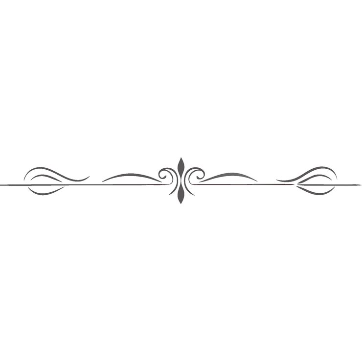 Vetor linha decorativa simétrica desenho de borda ornamental motivo floral abstracto florescente elementos filigranados