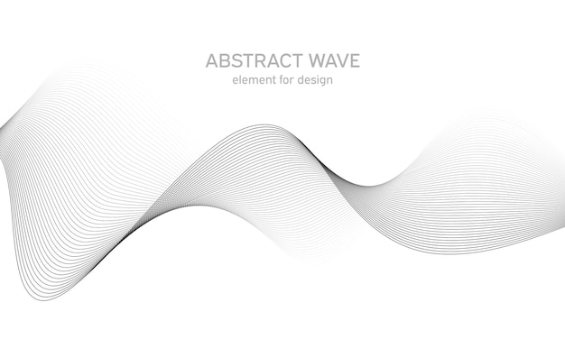Linha estilizada do elemento abstrato da onda