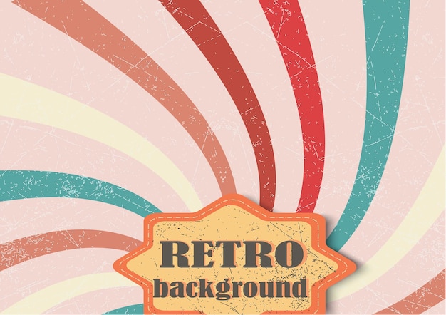 Vetor linha no estilo dos anos 70clássico vintage retro rays backgroundretro abstratosunbeampadrão geométrico