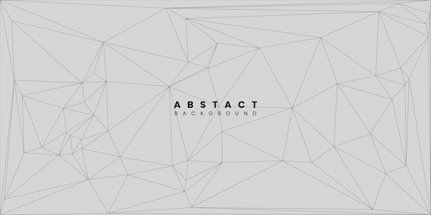 Linha poligonal abstrata em desenho de fundo branco Vector