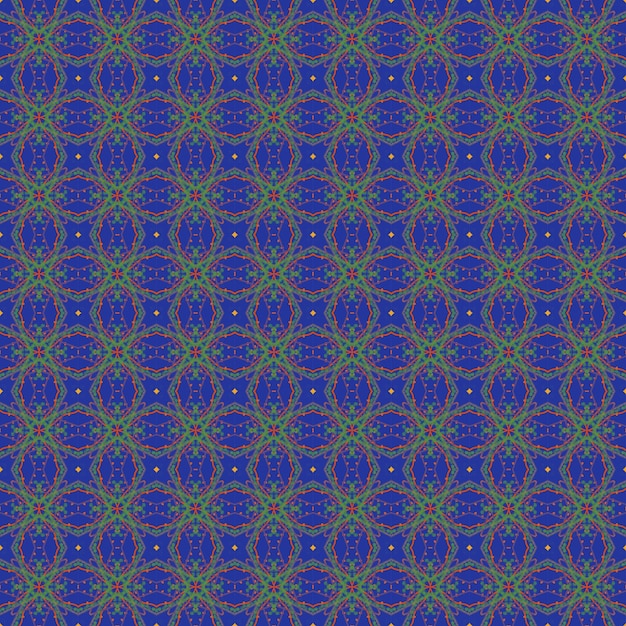Linha verde e padrão de tecido étnico abstrato azul de fundo moda arte digital ilustração design decoração sem costura belo estilo