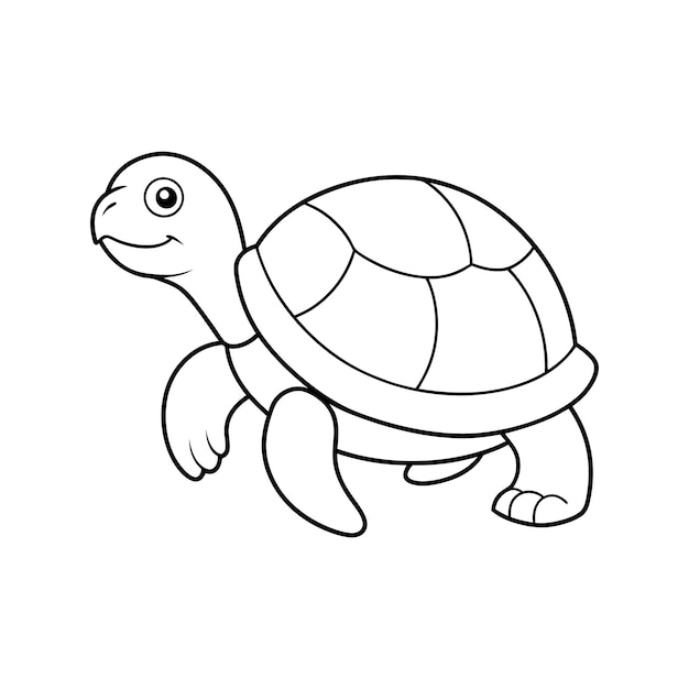 linha vetorial de tartaruga ilustração de sinal de ícone em fundo branco traços editáveis