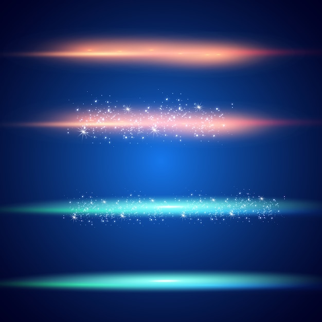Linhas abstratas com efeito de luz brilhante