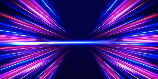 Linhas de cabo de impulso de onda brilhante efeito de trilhas de luz de alta velocidade movimento dinâmico futurista