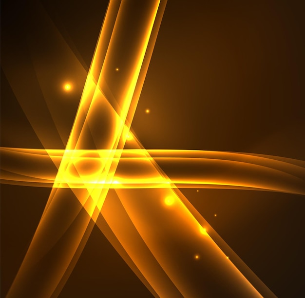Linhas de energia ondas brilhantes no vetor escuro fundo abstrato vetor negócios ou tecnologia apresentação modelo folheto ou padrão de panfleto ou banner geométrico da web