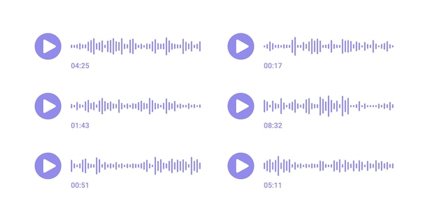 Linhas de massagem sonora equalizador de voz da trilha sonora ilustração vetorial