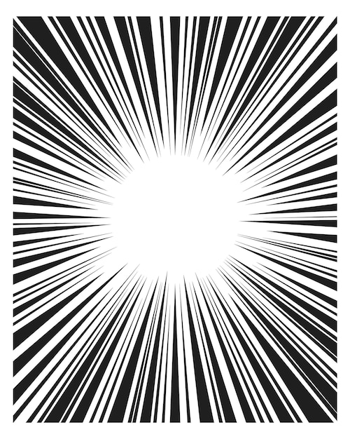 Linhas de movimento de fundo de forma redonda capa de estilo cômico