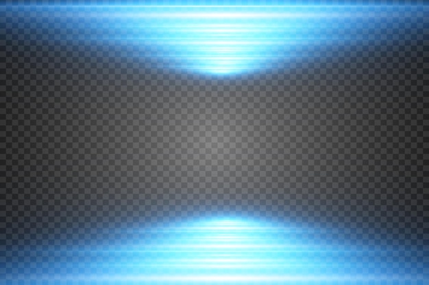 Vetor linhas de néon brilhantes em um fundo transparente desenho digital abstrato