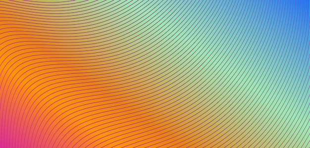 Vetor linhas de onda multicoloridas coloridas do arco-íris abstrato fluem gráfico de material de fundo gradiente