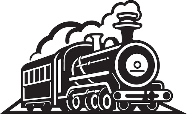 Vetor linhas de transporte históricas vector desenho preto icon vector vintage rails