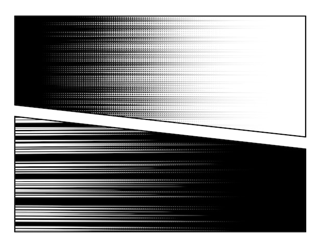 Linhas de velocidade de movimento do mangá definidas com meio-tom