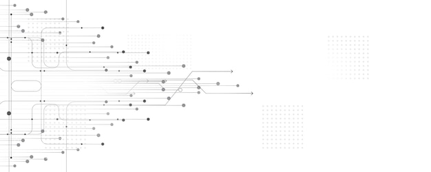 Linhas e pontos abstratos conectam o fundo. Dados digitais de conexão de tecnologia