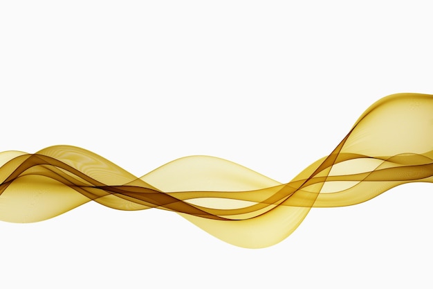 Linhas onduladas douradas suaves Fluxo de ondas douradas abstratas