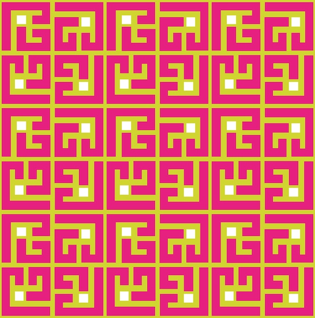 Vetor linhas quadradas geométricas abstratas art deco minimal labirinto padrão vetorial cores da moda da moda