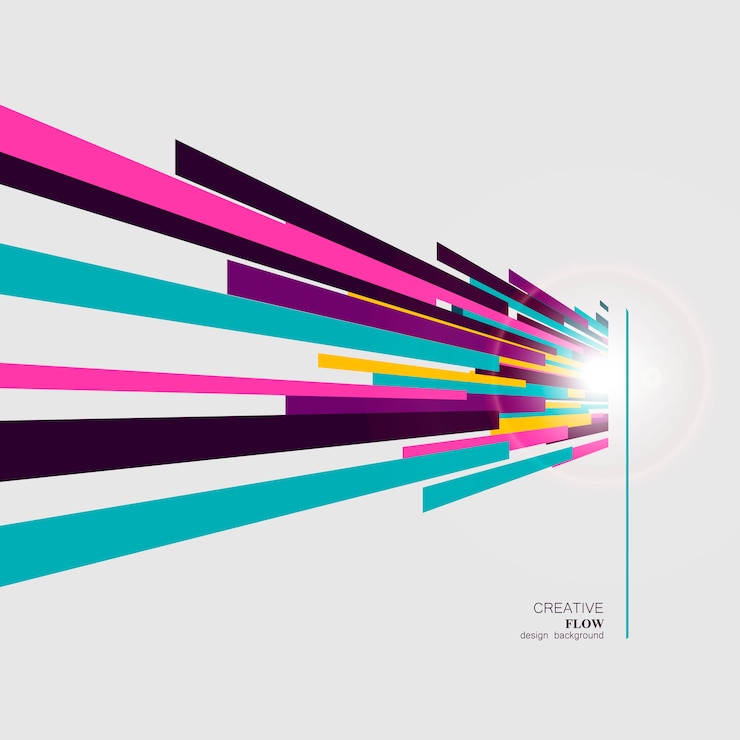 Vetor linhas retas abstratas em fundo estilo moderno