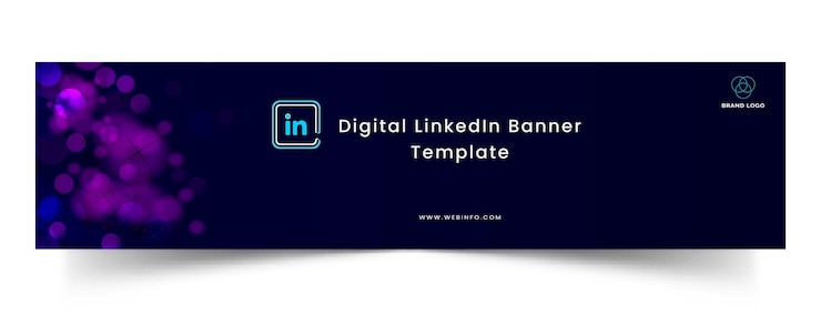 Vetor linkedin premium banner cover template vector desenho mínimo