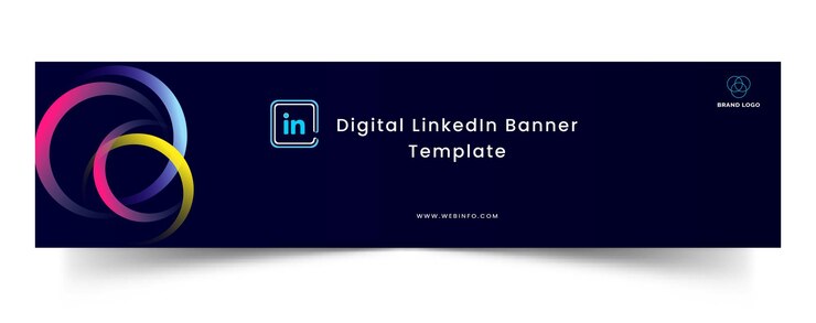 Vetor linkedin premium banner cover template vector desenho mínimo