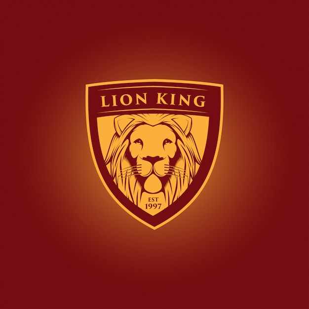 Lion king mascot logo design