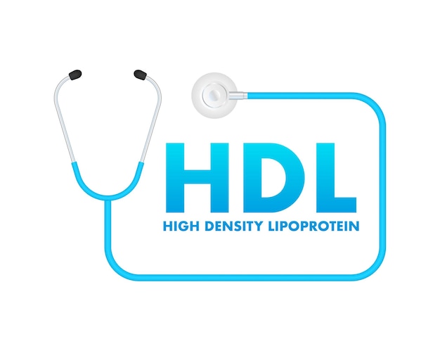 Vetor lipoproteína de alta densidade ícone para design de conceito conceito de pressão arterial pressão alta