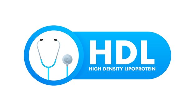 LIPOPROTEÍNA DE ALTA DENSIDADE Ícone para design de conceito Conceito de pressão arterial Pressão alta