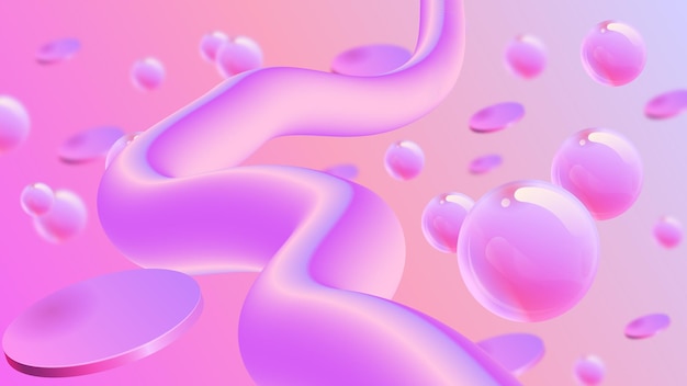 líquido de gradiente suave rosa fundo azul e branco