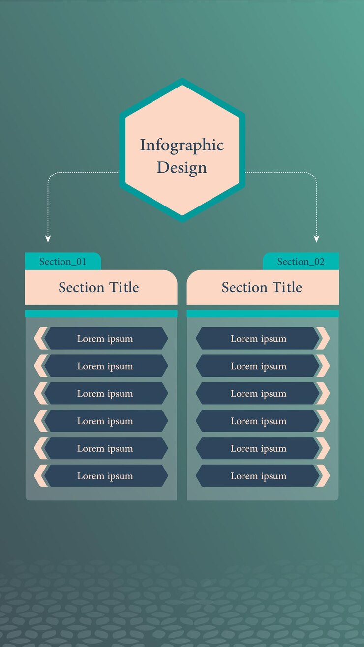 Vetor lista de infográficos móveis