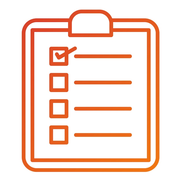 Lista de verificação de design vetorial Estilo de ícone