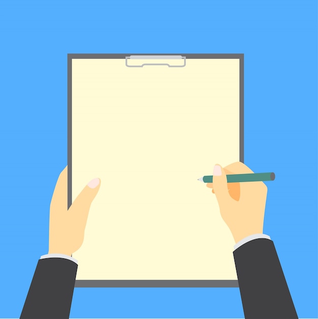 Lista de verificação na área de transferência.