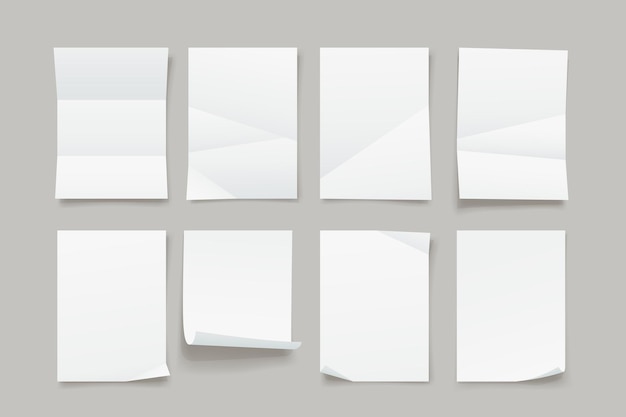 listas de papel com várias dobras em conjunto