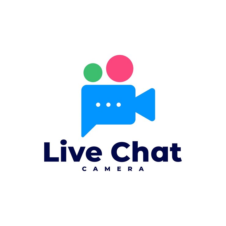 Vetor live talk chat camera póto logo vector icon ilustração