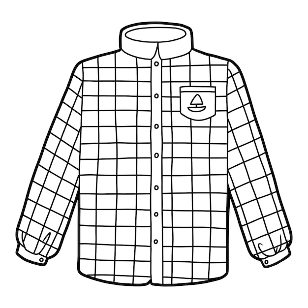 Desenho de Camisa xadrez para colorir  Desenhos para colorir e imprimir  gratis