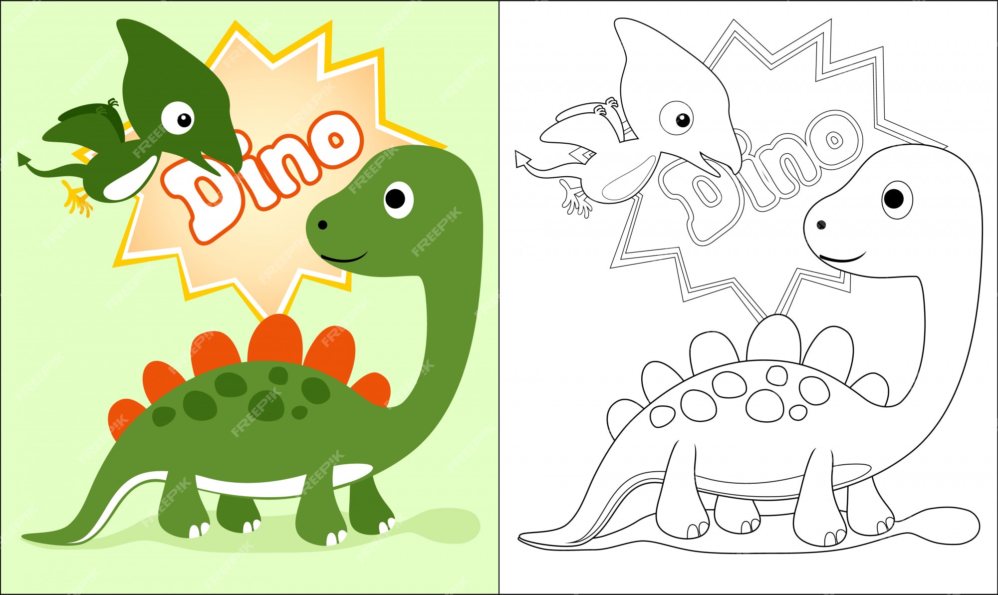 Livrinho para Colorir O Bom Dinossauro Grátis