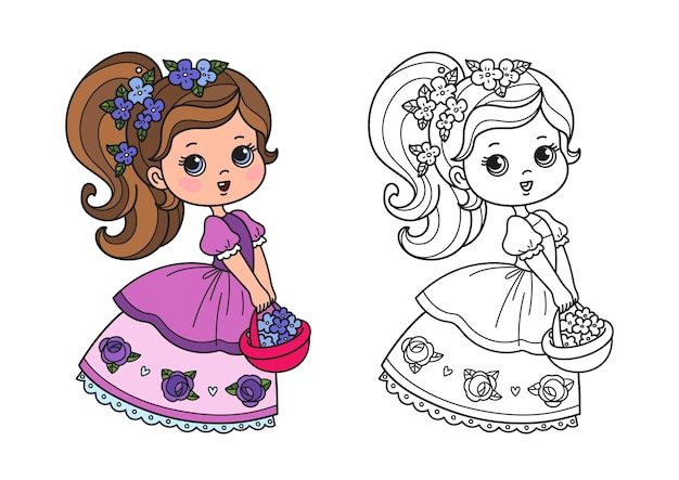 Desenho de Princesa beleza para Colorir - Colorir.com